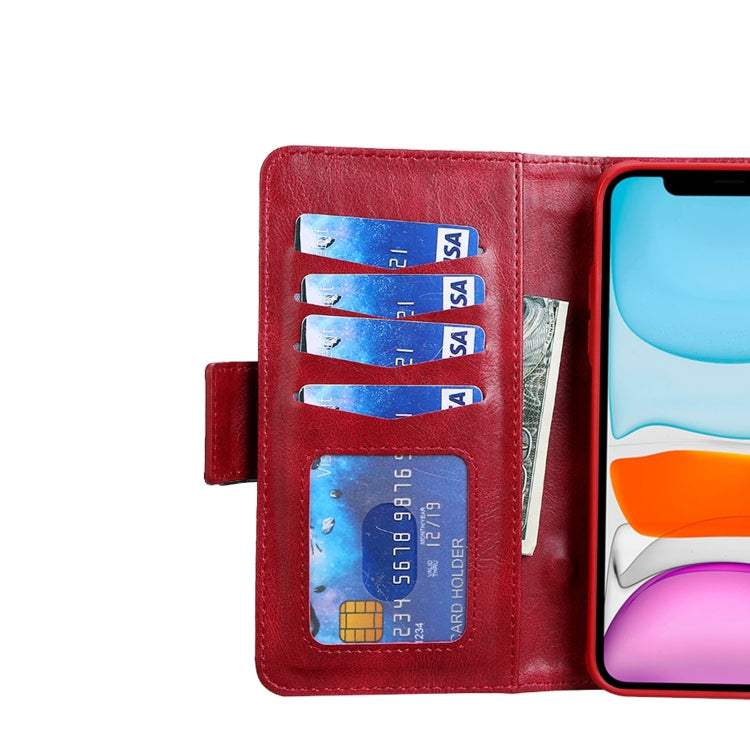 For iPhone 12 Pro Max JDK-A1 Series Zipper Wallet Flip Leather Phone Case(Red)