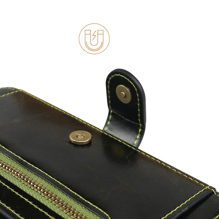 For iPhone 12 mini JDK-A2 Series Crazy Horse Texture Zipper Flip Leather Phone Case