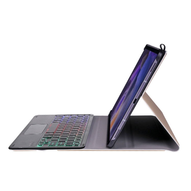 A08-AS Ultra-thin Backlight Bluetooth Keyboard Leather Case with Touchpad For Samsung Galaxy Tab A8 2021 SM-X205 / SM-X200