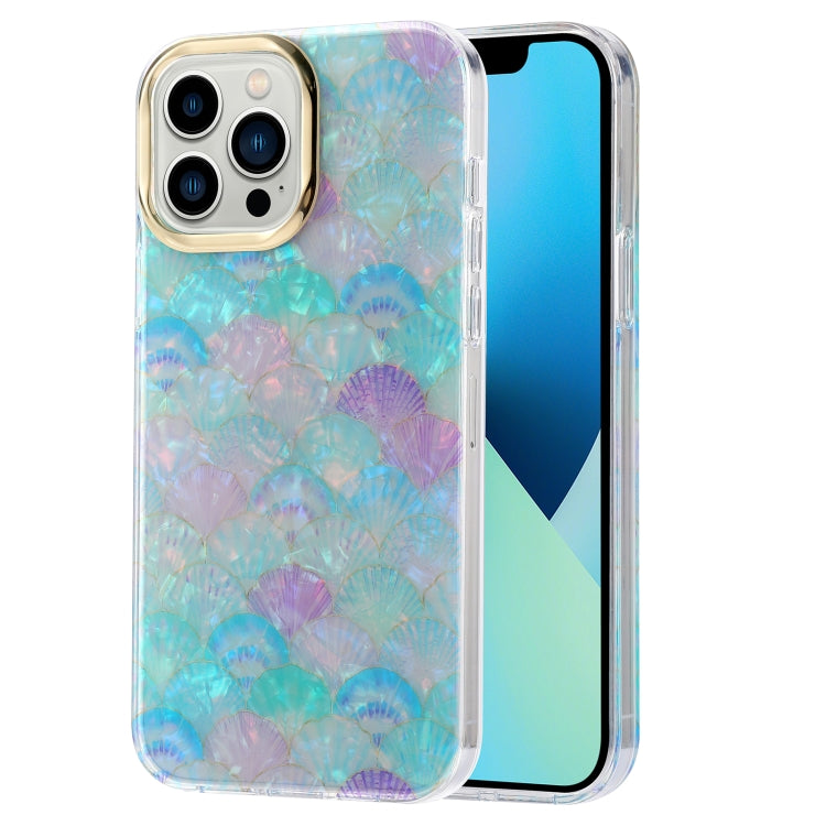 For iPhone 13 Pro Electroplating Shell Texture Phone Case