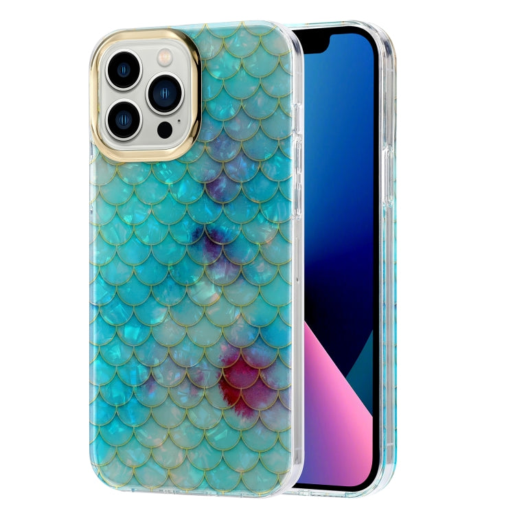 For iPhone 12 / 12 Pro Electroplating Shell Texture Phone Case