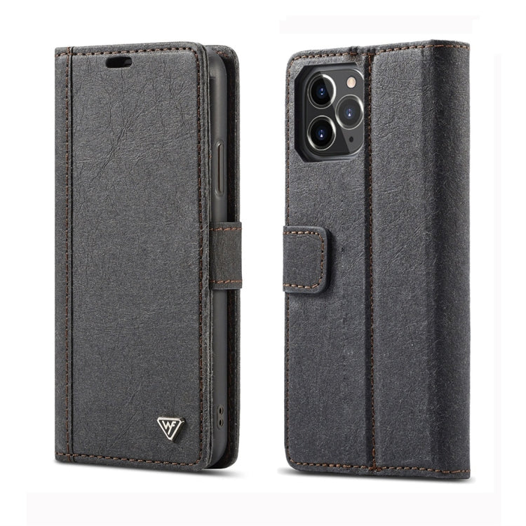For iPhone 11 Pro Max WHATIF Kraft Paper TPU + PC Horizontal Flip Protective Case with Holder & Card Slots & Wallet