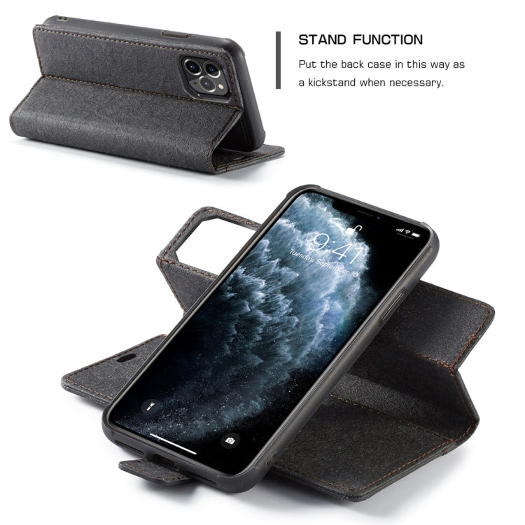 For iPhone 11 Pro Max WHATIF Kraft Paper TPU + PC Horizontal Flip Protective Case with Holder & Card Slots & Wallet
