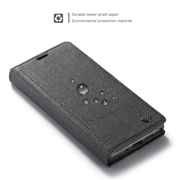 For Galaxy Note 10 WHATIF Kraft Paper TPU + PC Horizontal Flip Protective Case with Holder & Card Slots & Wallet