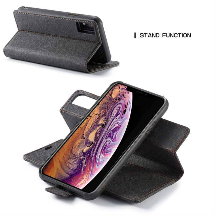 For iPhone XR WHATIF Kraft Paper TPU + PC Horizontal Flip Protective Case with Holder & Card Slots & Wallet