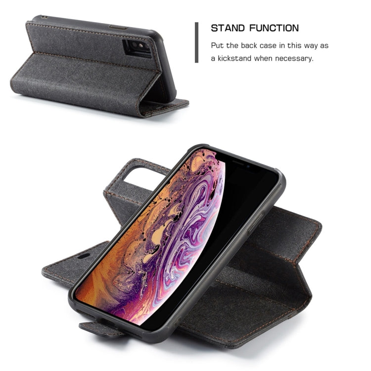 For iPhone XS Max WHATIF Kraft Paper TPU + PC Horizontal Flip Protective Case with Holder & Card Slots & Wallet