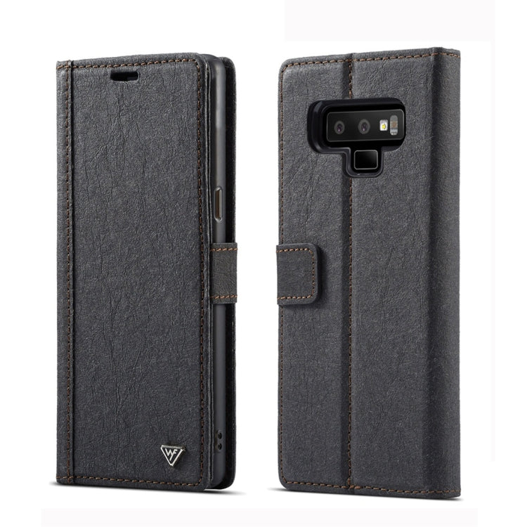 For Galaxy Note 9 WHATIF Kraft Paper TPU + PC Horizontal Flip Protective Case with Holder & Card Slots & Wallet