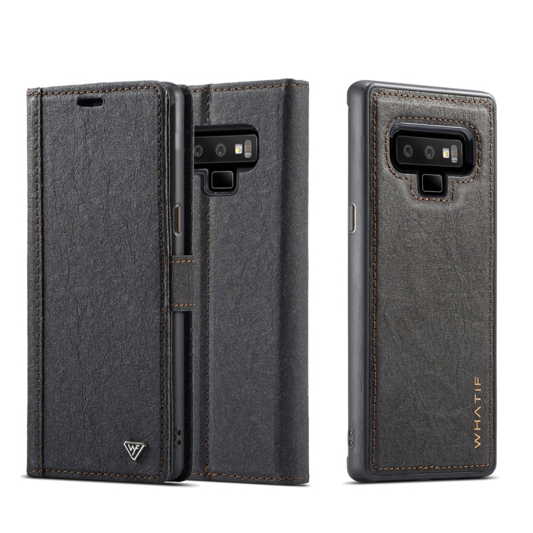 For Galaxy Note 9 WHATIF Kraft Paper TPU + PC Horizontal Flip Protective Case with Holder & Card Slots & Wallet