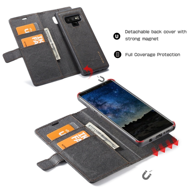For Galaxy Note 9 WHATIF Kraft Paper TPU + PC Horizontal Flip Protective Case with Holder & Card Slots & Wallet