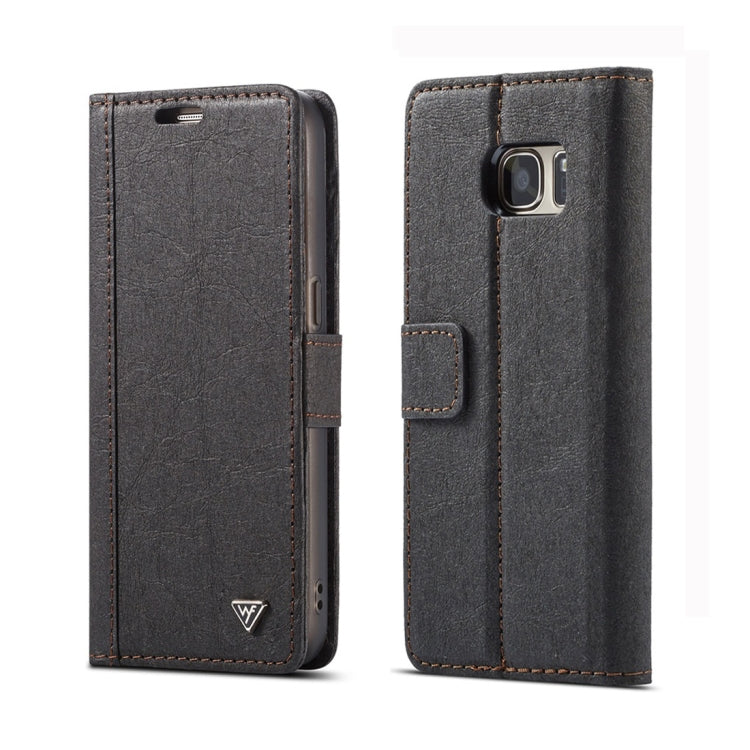 For Galaxy S7 WHATIF Kraft Paper TPU + PC Horizontal Flip Protective Case with Holder & Card Slots & Wallet
