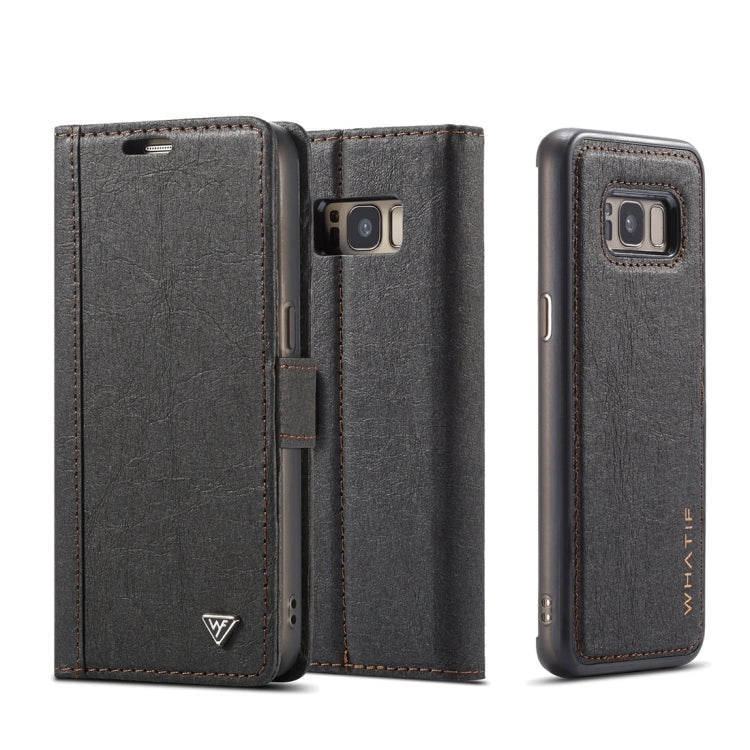 For Galaxy S7 WHATIF Kraft Paper TPU + PC Horizontal Flip Protective Case with Holder & Card Slots & Wallet