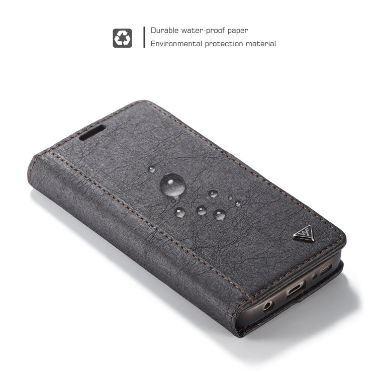 For Galaxy S7 WHATIF Kraft Paper TPU + PC Horizontal Flip Protective Case with Holder & Card Slots & Wallet