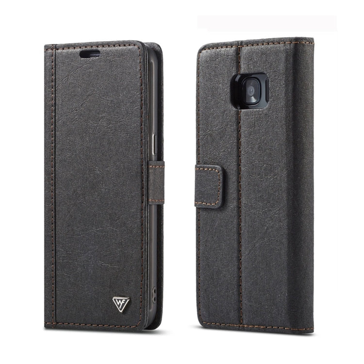 For Galaxy S7 Edge WHATIF Kraft Paper TPU + PC Horizontal Flip Protective Case with Holder & Card Slots & Wallet