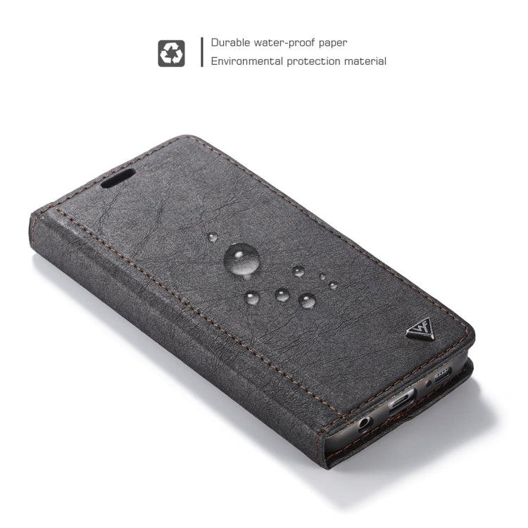 For Galaxy S7 Edge WHATIF Kraft Paper TPU + PC Horizontal Flip Protective Case with Holder & Card Slots & Wallet
