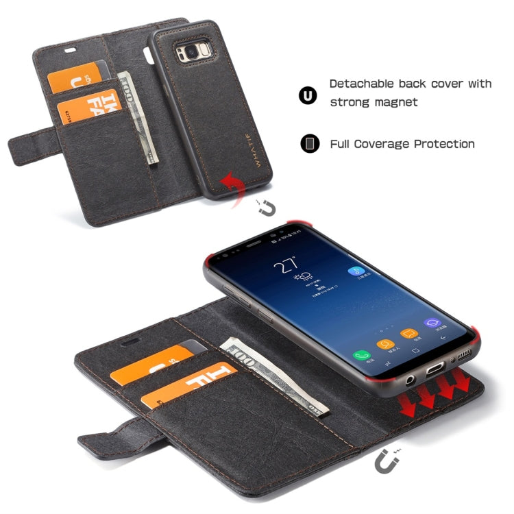 For Galaxy S8 WHATIF Kraft Paper TPU + PC Horizontal Flip Protective Case with Holder & Card Slots & Wallet