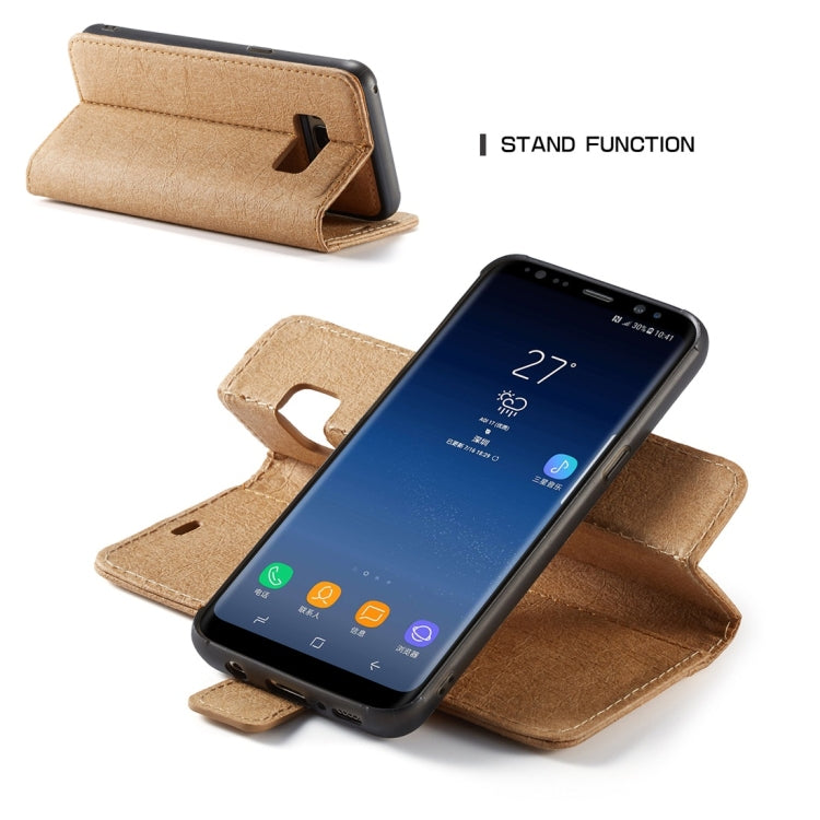 For Galaxy S8 WHATIF Kraft Paper TPU + PC Horizontal Flip Protective Case with Holder & Card Slots & Wallet