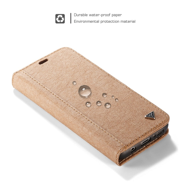 For Galaxy S8 WHATIF Kraft Paper TPU + PC Horizontal Flip Protective Case with Holder & Card Slots & Wallet