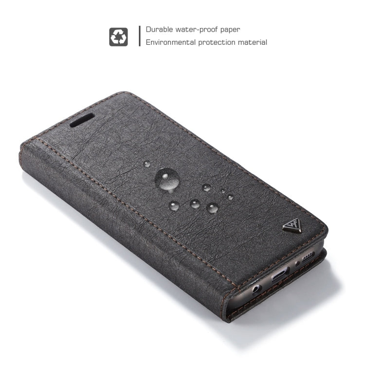 For Galaxy S8+ WHATIF Kraft Paper TPU + PC Horizontal Flip Protective Case with Holder & Card Slots & Wallet