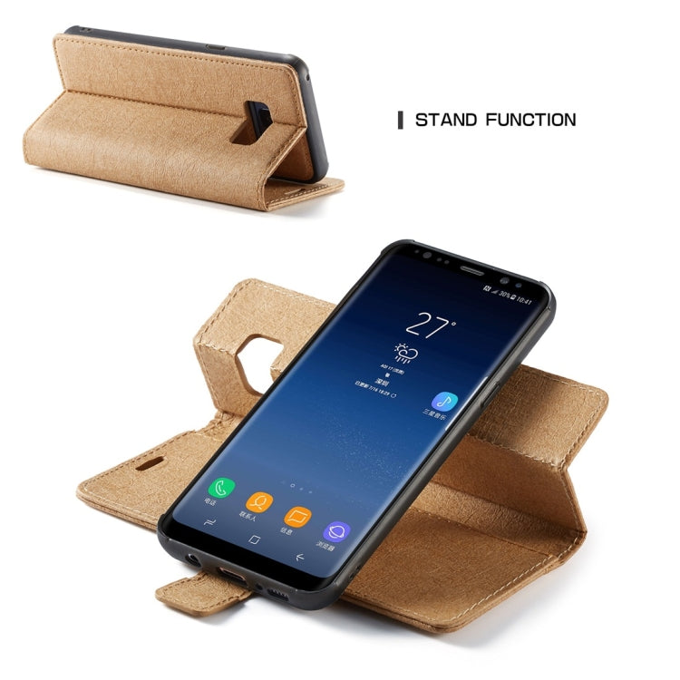For Galaxy S8+ WHATIF Kraft Paper TPU + PC Horizontal Flip Protective Case with Holder & Card Slots & Wallet