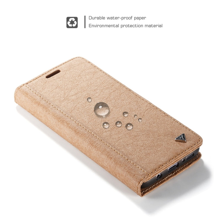For Galaxy S8+ WHATIF Kraft Paper TPU + PC Horizontal Flip Protective Case with Holder & Card Slots & Wallet