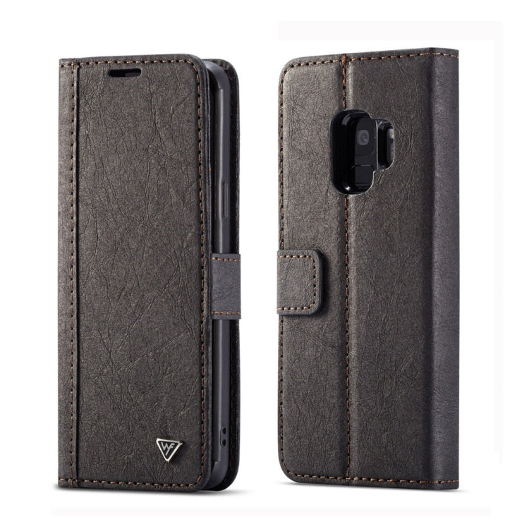 For Galaxy S9 WHATIF Kraft Paper TPU + PC Horizontal Flip Protective Case with Holder & Card Slots & Wallet