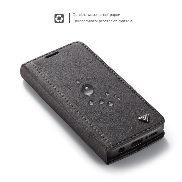 For Galaxy S9 WHATIF Kraft Paper TPU + PC Horizontal Flip Protective Case with Holder & Card Slots & Wallet