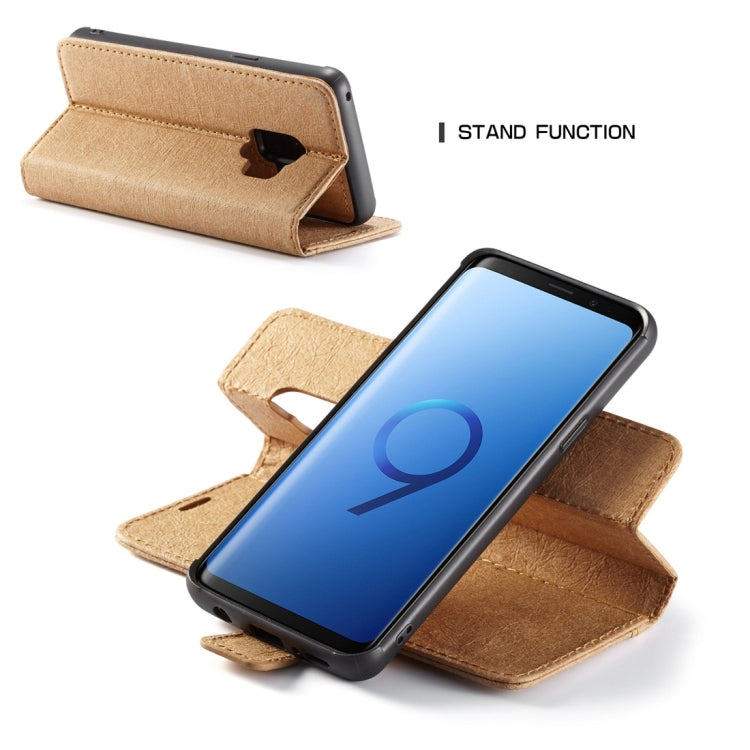 For Galaxy S9 WHATIF Kraft Paper TPU + PC Horizontal Flip Protective Case with Holder & Card Slots & Wallet