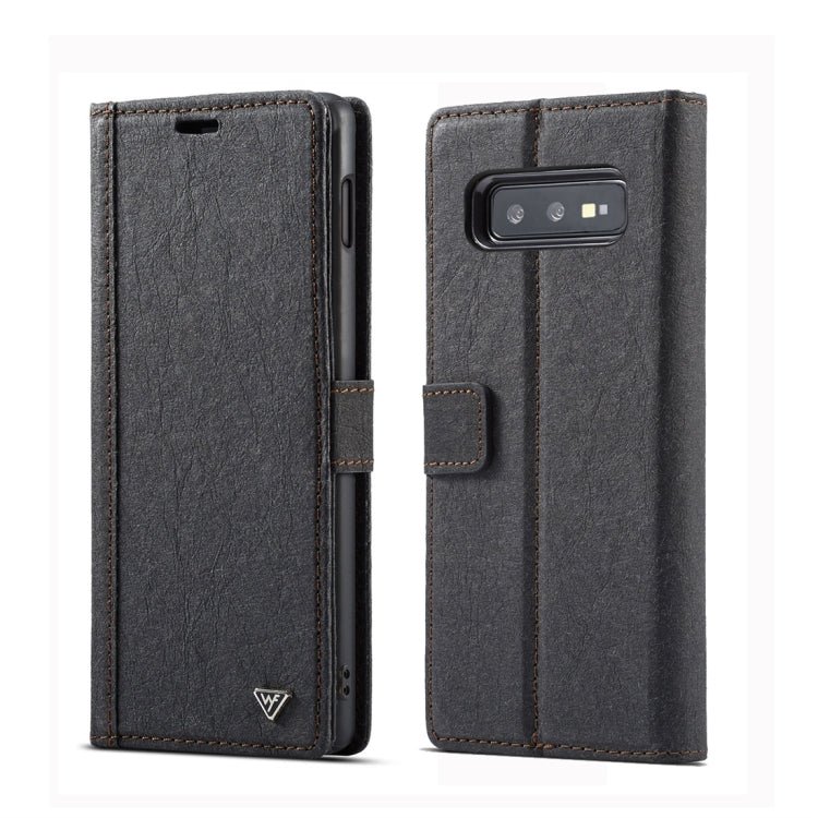 For Galaxy S10e WHATIF Kraft Paper TPU + PC Horizontal Flip Protective Case with Holder & Card Slots & Wallet