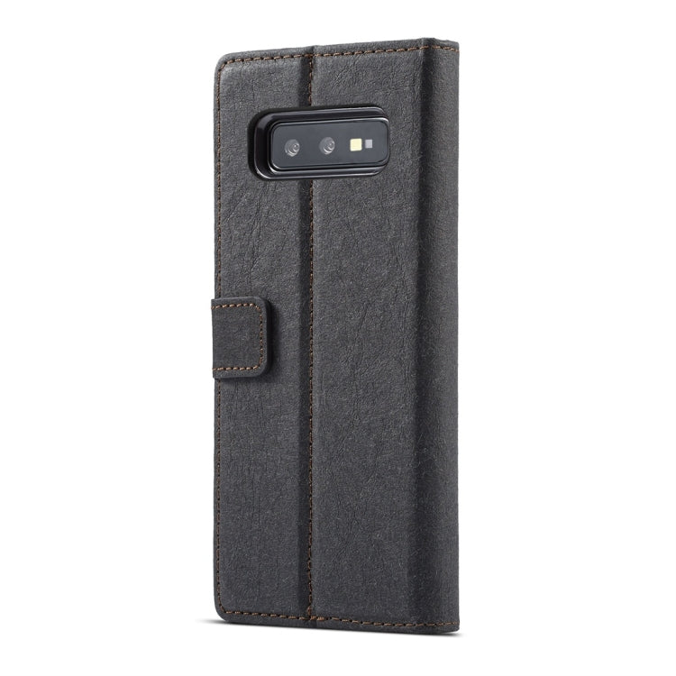 For Galaxy S10e WHATIF Kraft Paper TPU + PC Horizontal Flip Protective Case with Holder & Card Slots & Wallet
