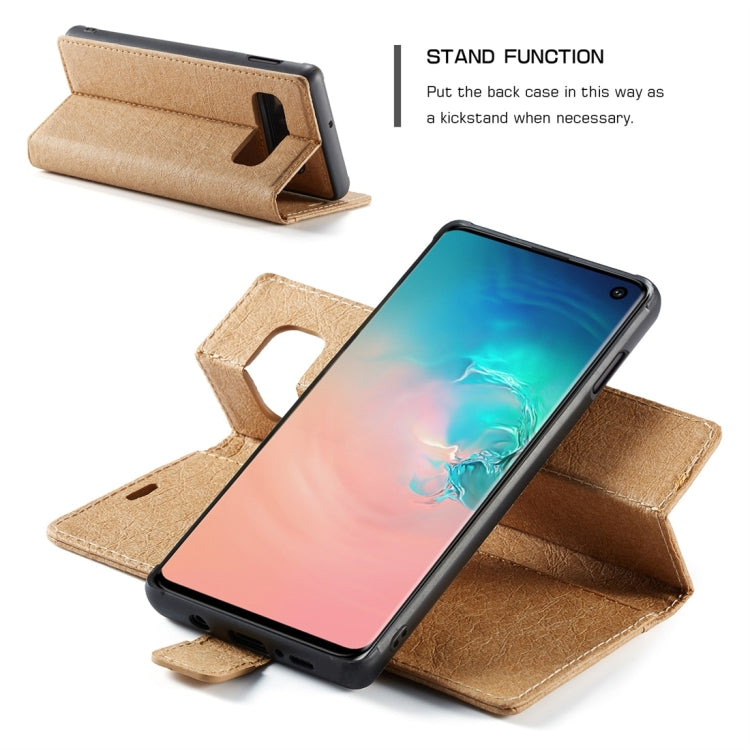 For Galaxy S10e WHATIF Kraft Paper TPU + PC Horizontal Flip Protective Case with Holder & Card Slots & Wallet