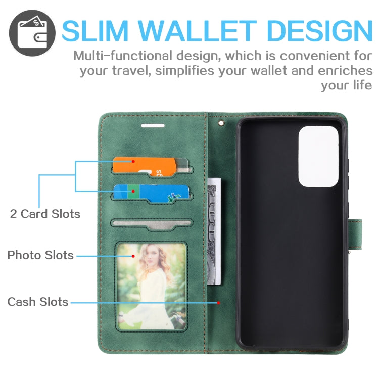 For Samsung Galaxy A72 5G / 4G Skin Feel Anti-theft Brush Horizontal Flip Leather Phone Case