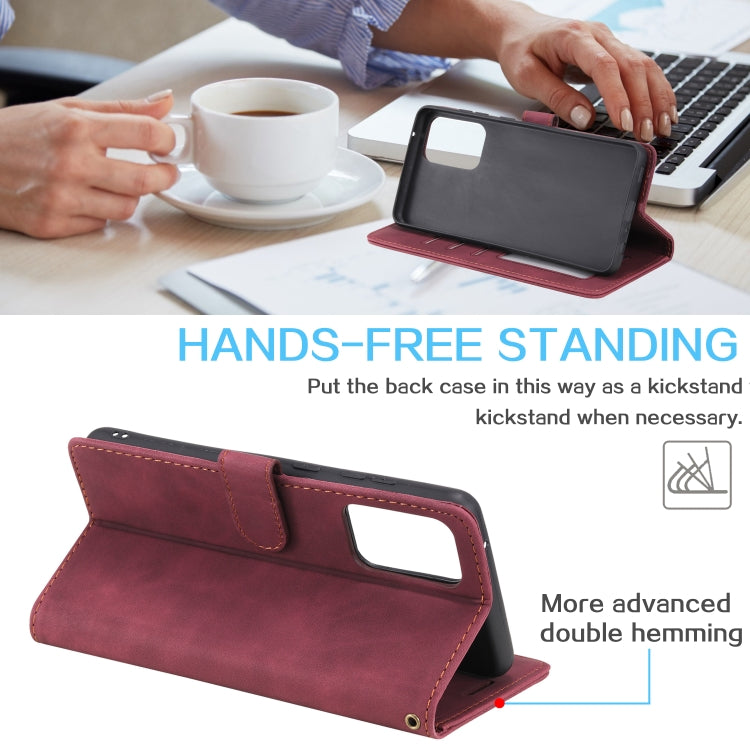 For Samsung Galaxy A72 5G / 4G Skin Feel Anti-theft Brush Horizontal Flip Leather Phone Case