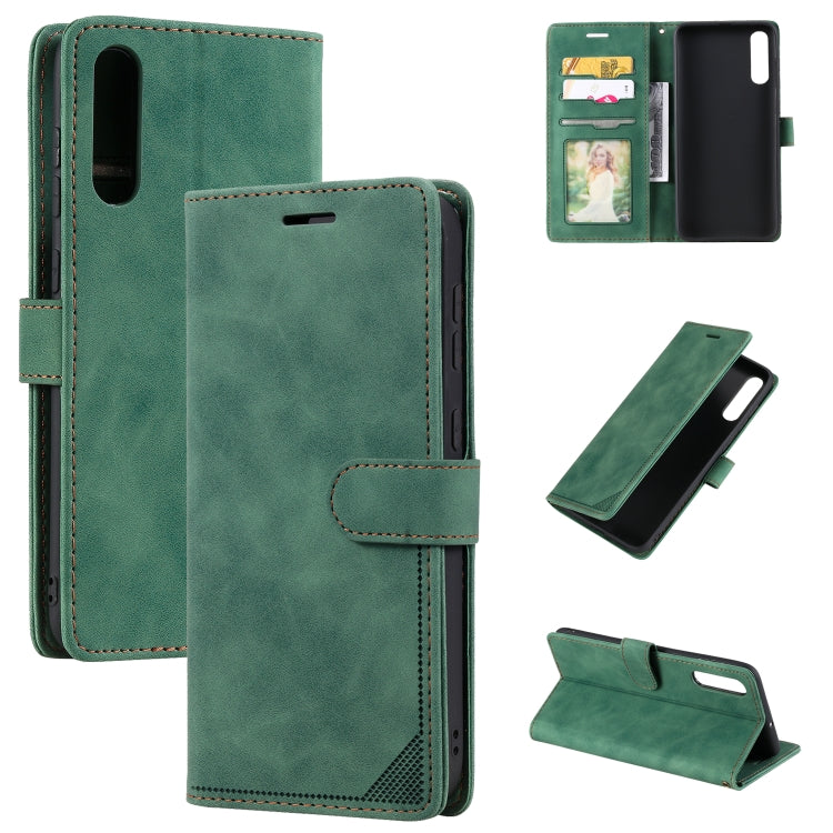 For Samsung Galaxy A70 Skin Feel Anti-theft Brush Horizontal Flip Leather Phone Case