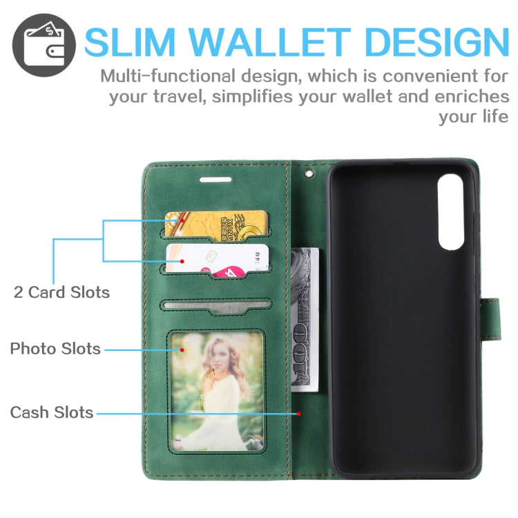 For Samsung Galaxy A70 Skin Feel Anti-theft Brush Horizontal Flip Leather Phone Case