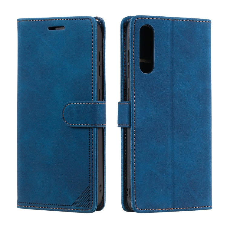 For Samsung Galaxy A70 Skin Feel Anti-theft Brush Horizontal Flip Leather Phone Case