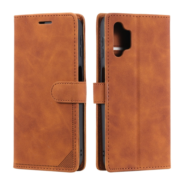For Samsung Galaxy A32 5G Skin Feel Anti-theft Brush Horizontal Flip Leather Phone Case
