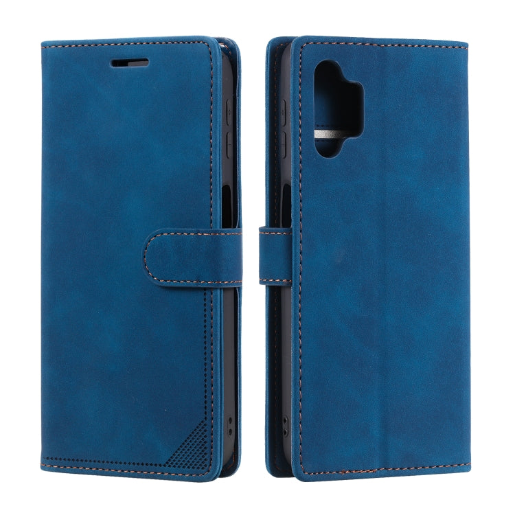For Samsung Galaxy A32 5G Skin Feel Anti-theft Brush Horizontal Flip Leather Phone Case