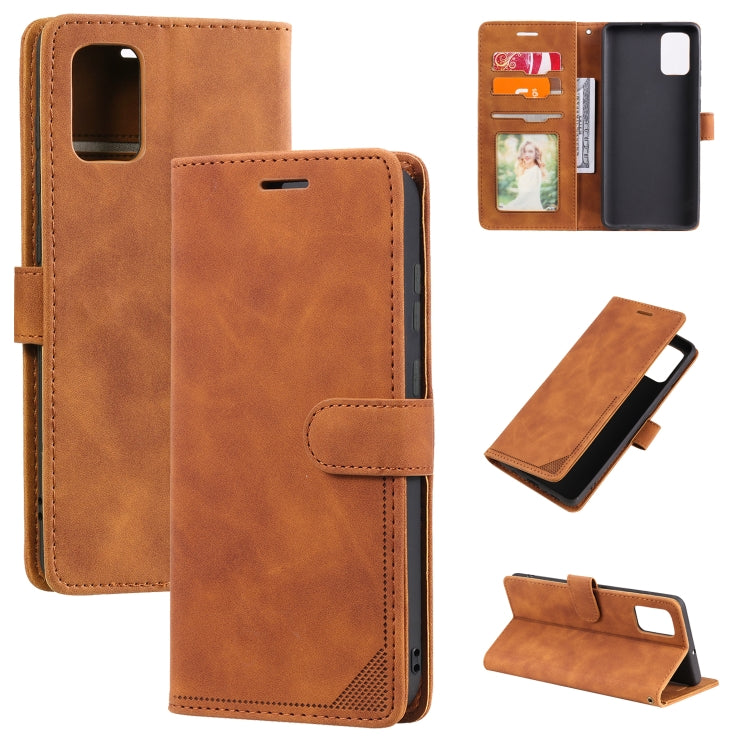 For Samsung Galaxy A71 Skin Feel Anti-theft Brush Horizontal Flip Leather Phone Case