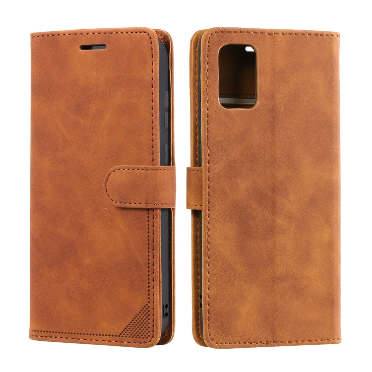 For Samsung Galaxy A71 Skin Feel Anti-theft Brush Horizontal Flip Leather Phone Case
