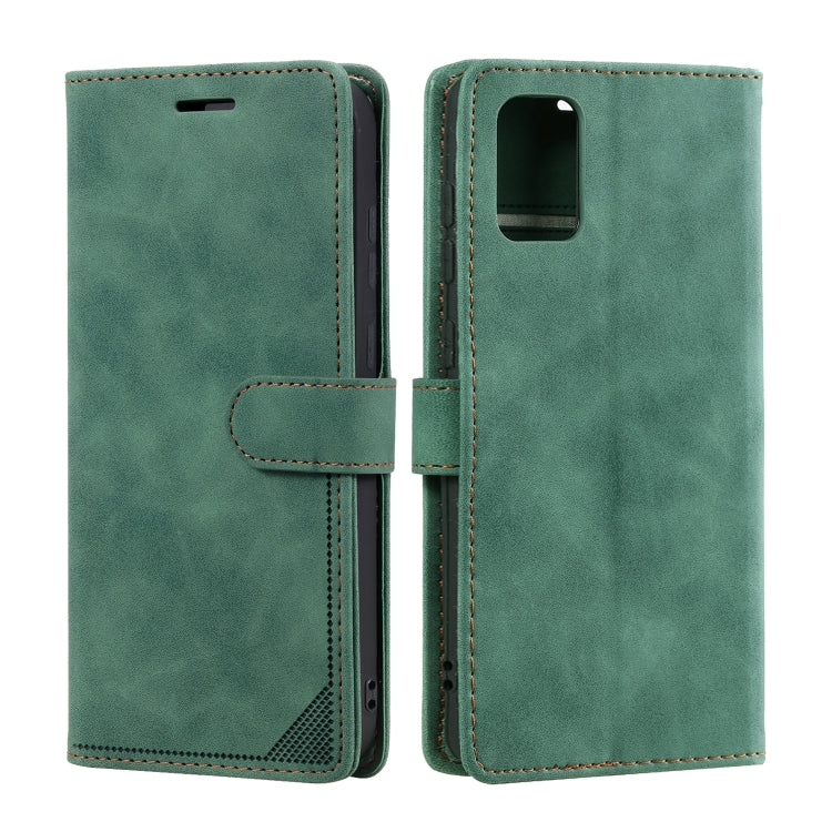 For Samsung Galaxy A71 Skin Feel Anti-theft Brush Horizontal Flip Leather Phone Case