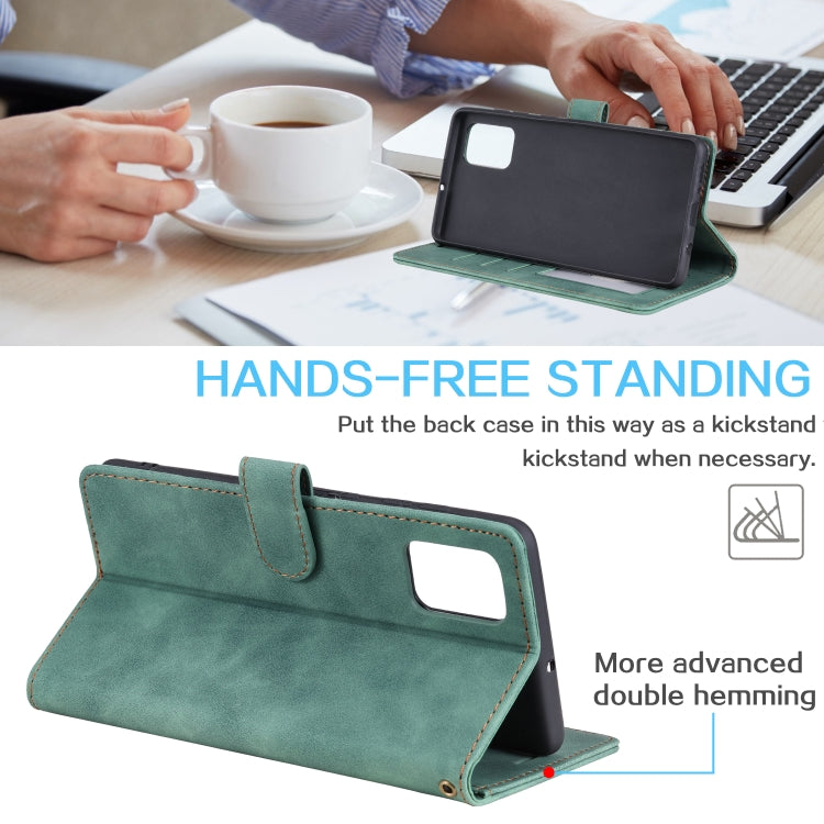For Samsung Galaxy A71 Skin Feel Anti-theft Brush Horizontal Flip Leather Phone Case