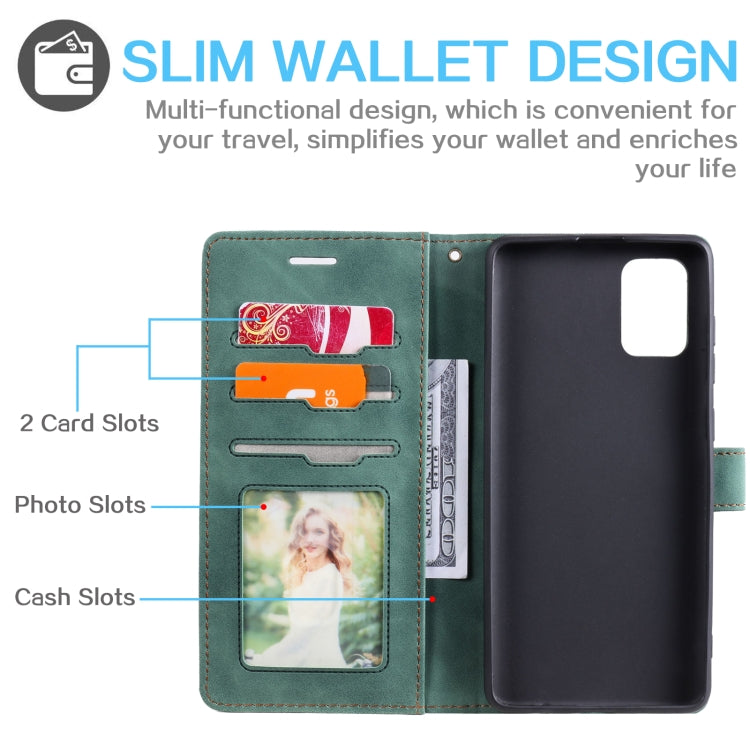 For Samsung Galaxy A71 Skin Feel Anti-theft Brush Horizontal Flip Leather Phone Case