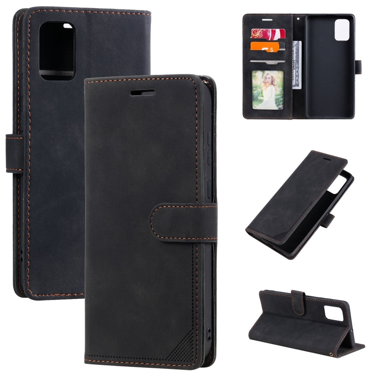For Samsung Galaxy A71 Skin Feel Anti-theft Brush Horizontal Flip Leather Phone Case