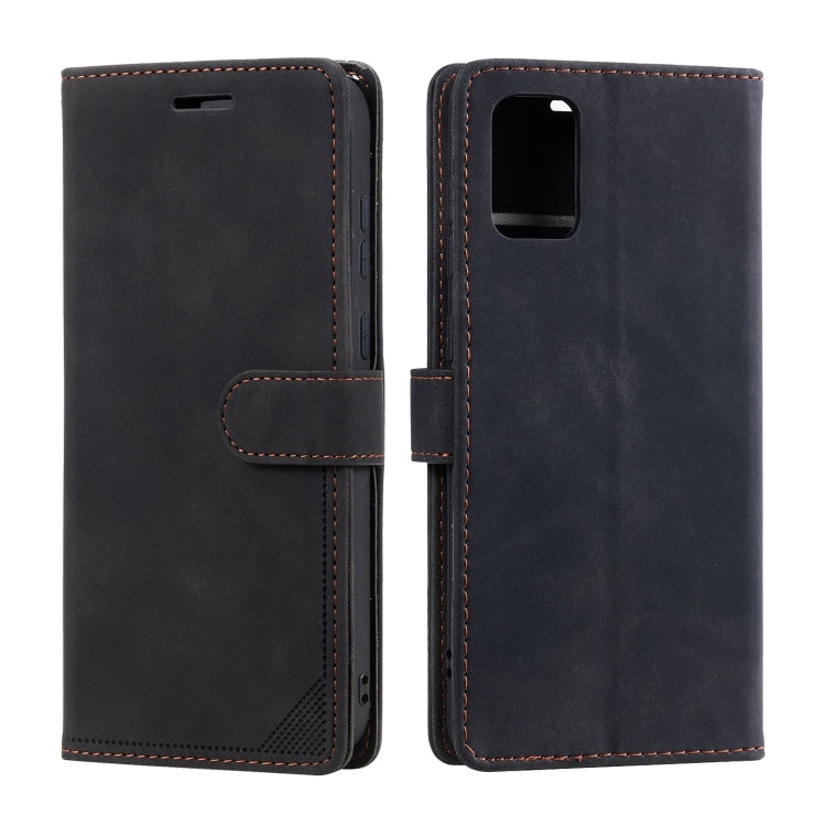 For Samsung Galaxy A71 Skin Feel Anti-theft Brush Horizontal Flip Leather Phone Case