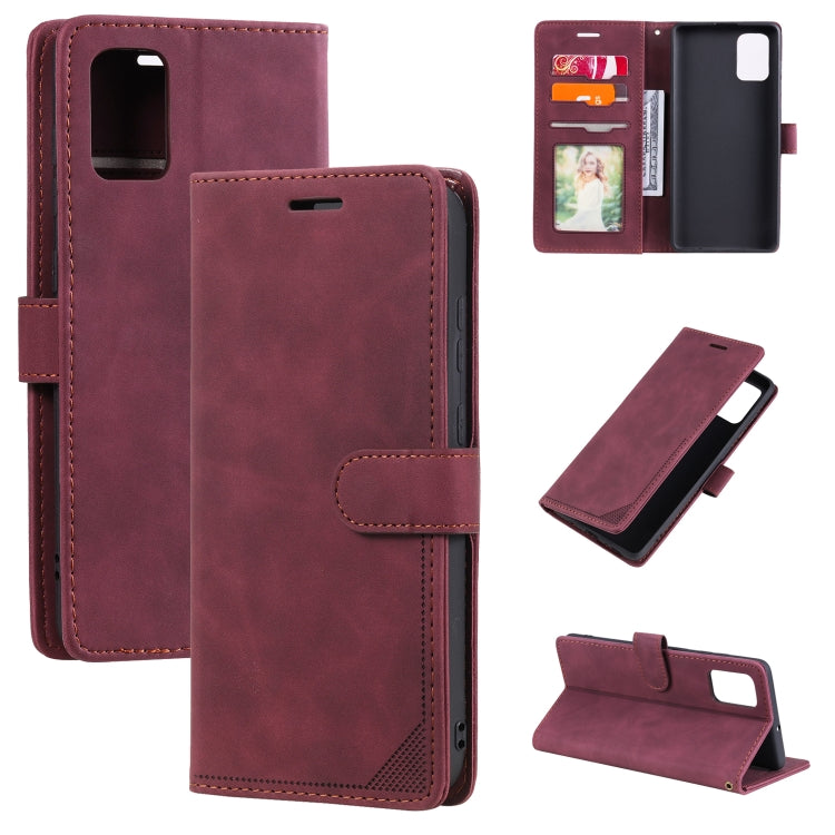 For Samsung Galaxy A71 Skin Feel Anti-theft Brush Horizontal Flip Leather Phone Case