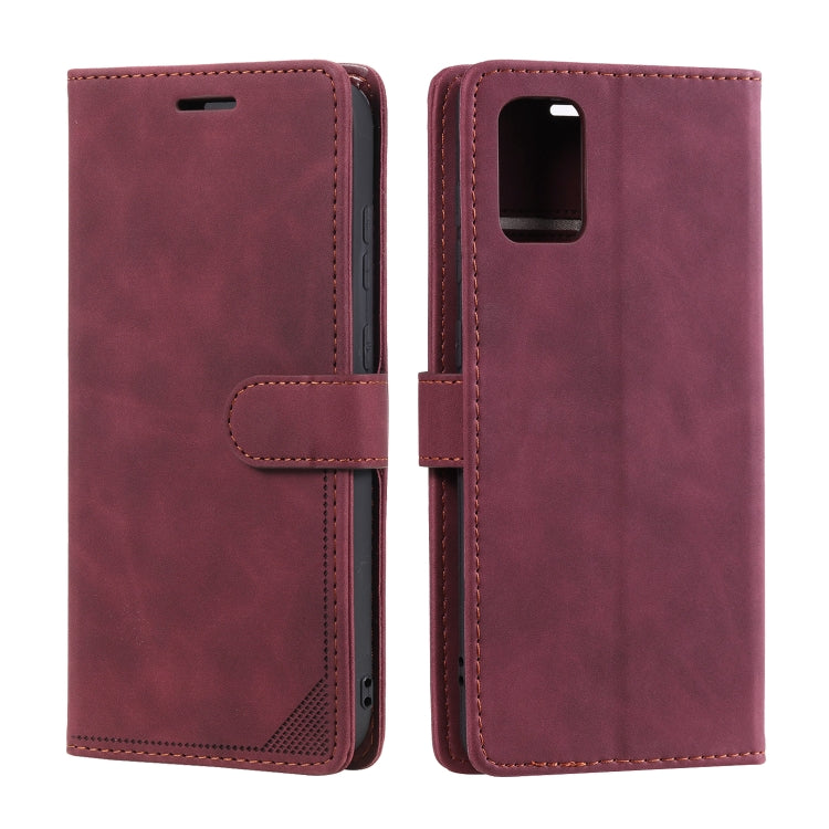 For Samsung Galaxy A71 Skin Feel Anti-theft Brush Horizontal Flip Leather Phone Case