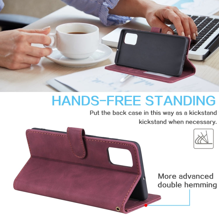 For Samsung Galaxy A71 Skin Feel Anti-theft Brush Horizontal Flip Leather Phone Case