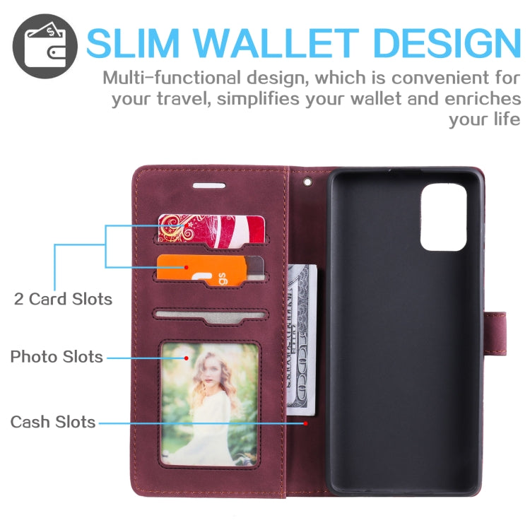 For Samsung Galaxy A71 Skin Feel Anti-theft Brush Horizontal Flip Leather Phone Case