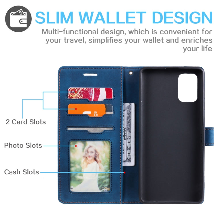 For Samsung Galaxy A71 Skin Feel Anti-theft Brush Horizontal Flip Leather Phone Case