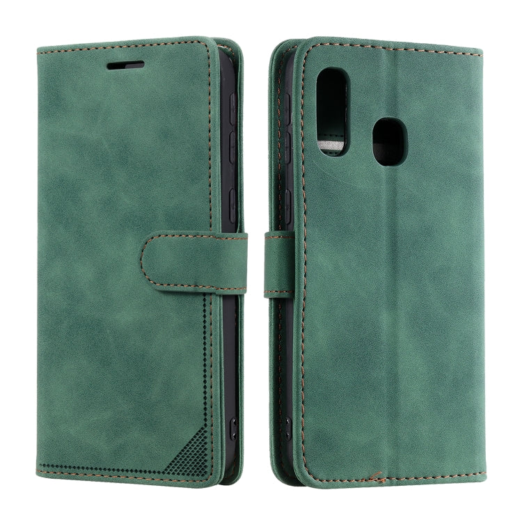 For Samsung Galaxy A40 Skin Feel Anti-theft Brush Horizontal Flip Leather Phone Case